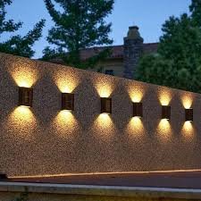 a wall having deco solar light fences